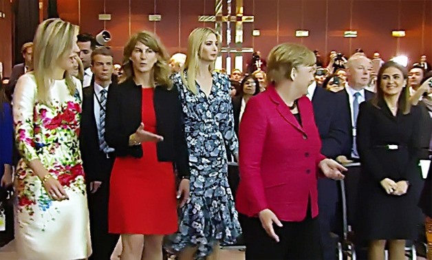 Nasr , Merkel during the G20 women's summit - Press photo