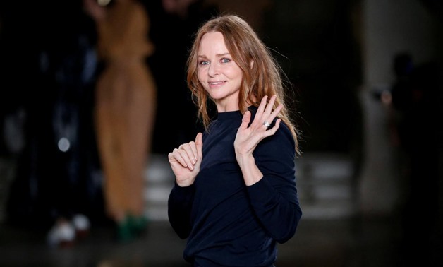 FILE PHOTO: British designer Stella McCartney appears at the end of her Fall/Winter 2017-2018 women's ready-to-wear collection show during the Paris Fashion Week, in Paris, France March 6, 2017. REUTERS/Benoit Tessier/File Photo