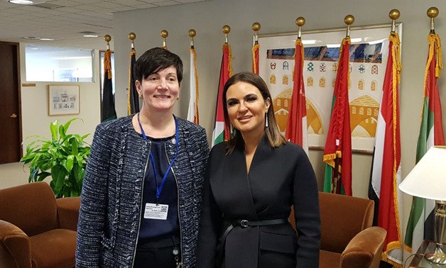 IFC's Chief Business Officer Stephanie von Friedberg and Minister of Investment and International Cooperation Sahar Nasr