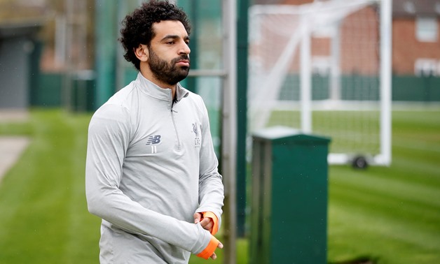 Soccer Football - Champions League - Liverpool Training - Melwood, Liverpool, Britain - April 23, 2018 Liverpool's Mohamed Salah during training Action Images via Reuters/Carl Recine 