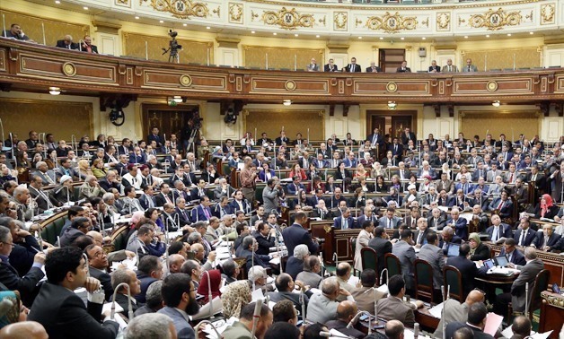 FILE - Egyptian parliamentarians hold talks