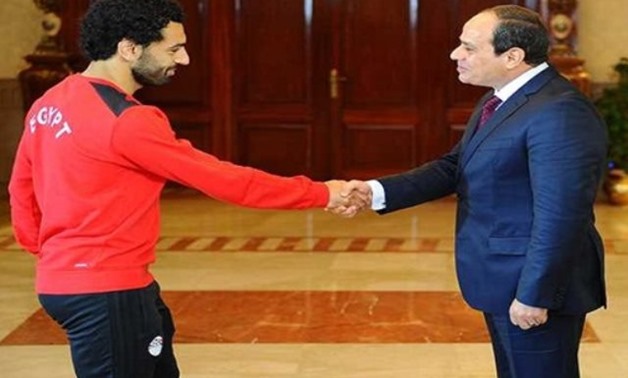 FILE – Mohamed Salah with President Abdel Fatah al-Sisi