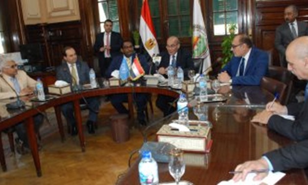 A part of the framework of the Egyptian national program of Egypt signing- press photo