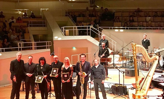 Ministry of Culture Ines Abdel Dayem received the German Jazz Music Award that went to Egyptian-German ensemble Cairo Steps along with German band Quadro Nuevo-Official Facebook Page