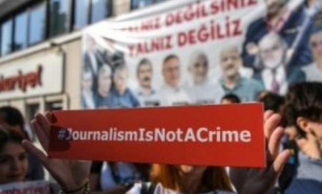© AFP archive | Protesters in Turkey rally for press freedom.
