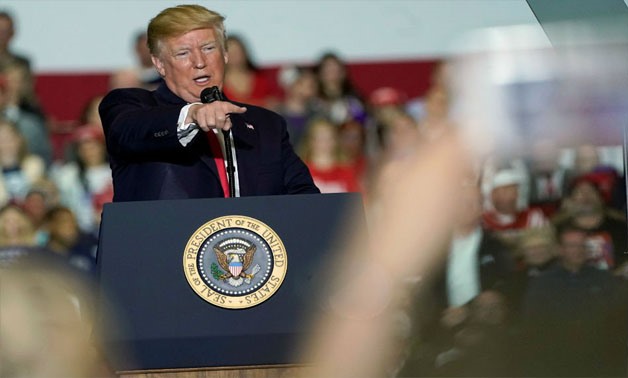 U.S. President Donald Trump speaks at a Make America Great Again Rally in Washington, Michigan April 28, 2018 - REUTERS/Joshua Roberts