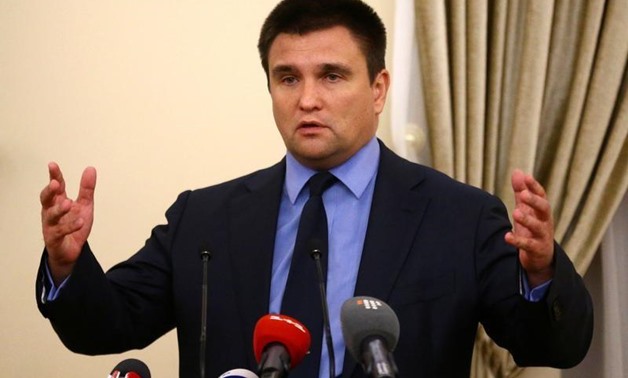Ukrainian Foreign Minister Pavlo Klimkin speaks during a news briefing after the talks on the crisis in eastern Ukraine in Minsk, Belarus, November 29, 2016. REUTERSVasily Fedosenko.jpg