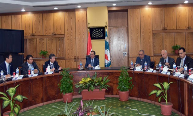 Petroleum Minister Tarek el-Molla during his meeting with Toyota Tsusho's official - Press photo