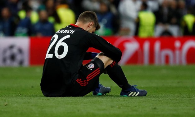 Santiago Bernabeu, Madrid, Spain - May 1, 2018 Bayern Munich's Sven Ulreich looks dejected after the match REUTERS/Juan Medina