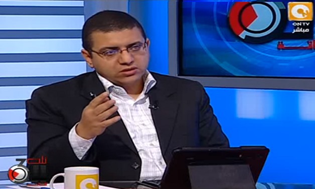 Snapshot from ON TV shows Egyptian journalist Ismail Alexandrani during an interview – Courtesy to ON TV channel 