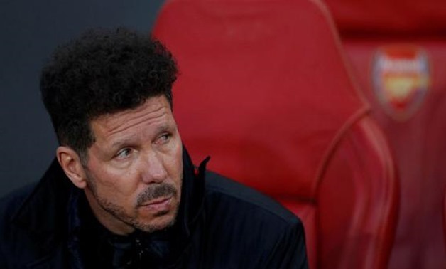 Soccer Football - Europa League Semi Final First Leg - Arsenal vs Atletico Madrid - Emirates Stadium, London, Britain - April 26, 2018 Atletico Madrid coach Diego Simeone before the match Action Images via Reuters/Andrew Couldridge
