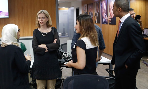 Belgian Ambassador to Egypt Sibille de Cartier during her visit to Egypt Today 