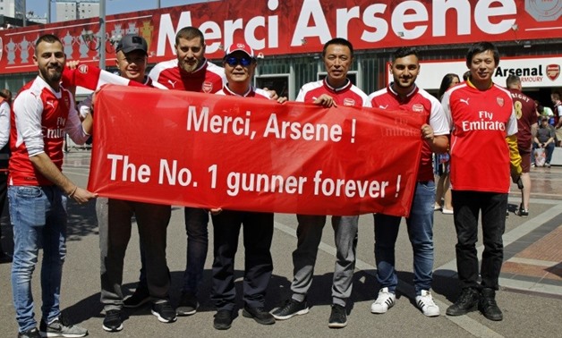Arsenal fans pay tribute to Arsene Wenger ahead of his final home game as manager after 22 years in charge

IKIMAGES/AFP / Ian KINGTON
