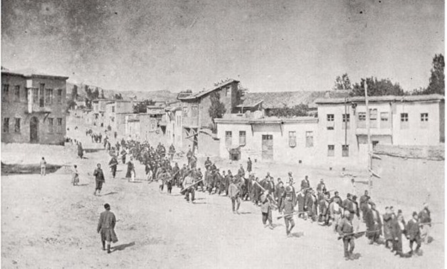 Armenians marched by Ottoman soldiers - Creative Commons via Wikipedia