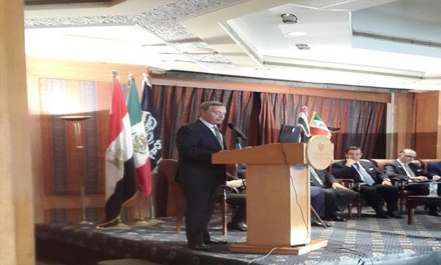 Ahmed Antar, head of the Egyptian Commercial Service, during his speech at the inauguration of the Egyptian- Mexican Business Council - Egypt Today/Hanan Mohamed
