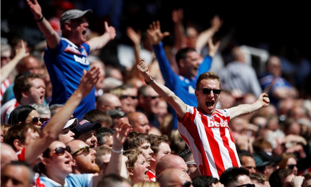 Soccer Football - Premier League - Stoke City vs Crystal Palace - bet365 Stadium, Stoke-on-Trent, Britain - May 5, 2018 Stoke City fans Action Images via Reuters/Carl Recine