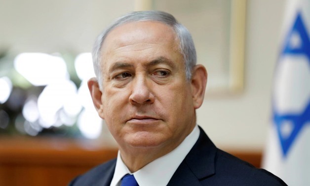 Israeli Prime Minister Benjamin Netanyahu attends the weekly cabinet meeting at his office in Jerusalem November 12, 2017. REUTERS/Abir Sultan/Pool
