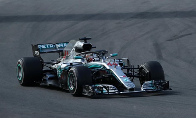 Formula One F1 - Spanish Grand Prix - Circuit de Barcelona-Catalunya, Barcelona, Spain - May 13, 2018 Mercedes’ Lewis Hamilton in action during the race REUTERS/Albert Gea
