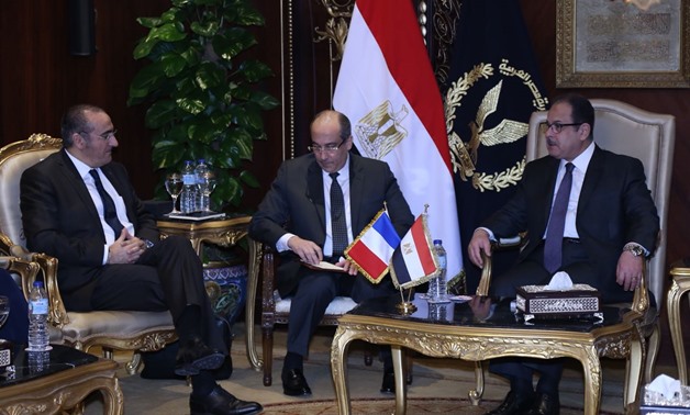 Egypt’s Interior Minister Magdi Abdel Ghaffar (R) receives Laurent Nunez, the head of France's General Directorate for Internal Security (L) - press photo