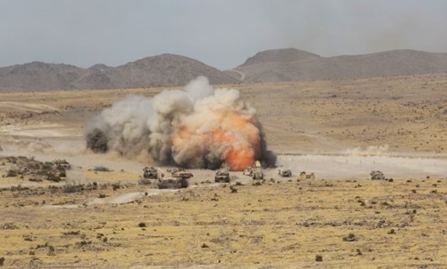 Soldiers from the 3rd Armored Brigade Combat Team (3rd BCT), 1st Cavalry Division (1 CD) detonate a mine-clearing line charge during live-fire training at the National Training Center at Fort Irwin, California, in October 2016. (Photo Credit: U.S. Army)
