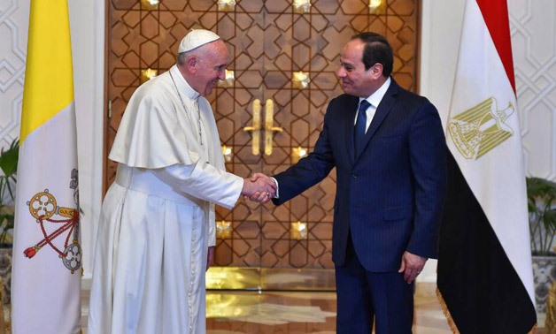 Sisi, Pope Francis during their meeting - Press Photo