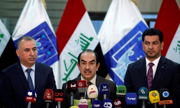 The head of Iraq's Independent Higher Election Commission Riyadh al-Badran speaks during a news conference in Baghdad, Iraq May 16, 2018. REUTERS/Khalid al Mousily

