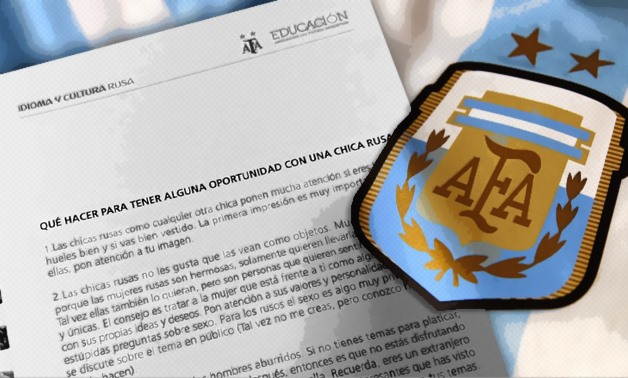 “Regrettably, at the time it was printed, there was the inclusion by mistake of a text that was never part of the course,” AFA head Alejandro Taraborelli said in a statement – Photo illustrated by Egypt Today/Mohamed Zain