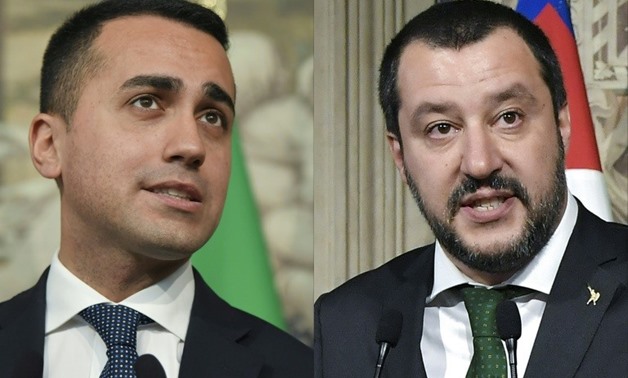 Five Star Movement leader Luigi Di Maio (L) and the head of the far-right Lega, Matteo Salvini, have been discussing forming a government for months

