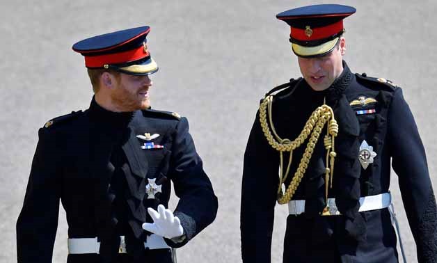 Britain's Prince Harry and Prince William arrive for the wedding ceremony of Prince Harry and Meghan Markle at St George’s Chapel in Windsor, Britain, May 19, 2018. REUTERS/Toby Melville/Pool

