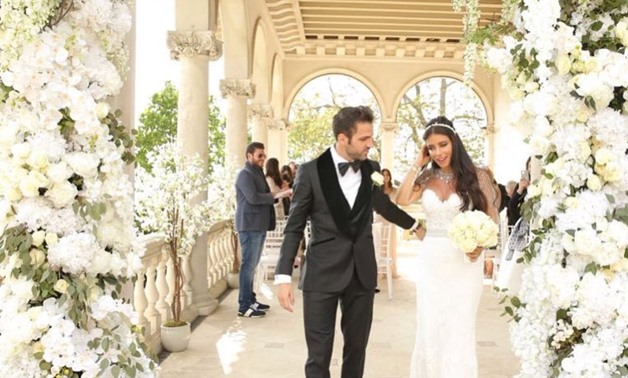 Cesc Fabregas Chelsea midfielder, in his wedding with his wife Daniella Semaan
 – Press image courtesy of Fabregas' official Twitter