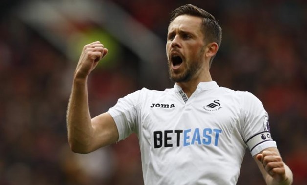 Britain Football Soccer - Manchester United v Swansea City - Premier League - Old Trafford - 30/4/17 Swansea City's Gylfi Sigurdsson celebrates after scoring their first goal Action Images via Reuters / Jason Cairnduff Livepic
