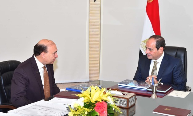 The meeting between SCZone Chairman Mohab Mamish and President Abel Fatah al-Sisi - Press Photo
