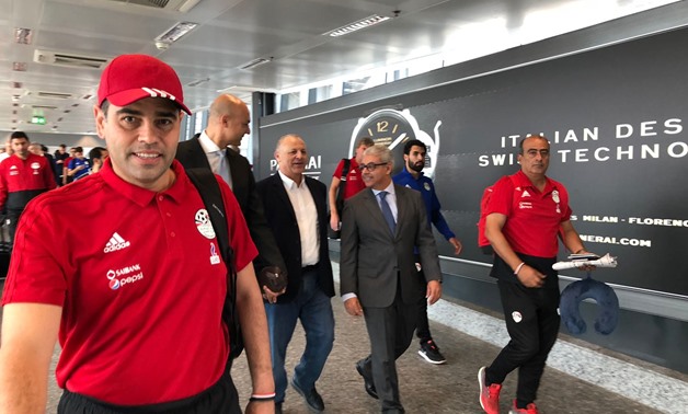 FILE – Egypt’s coaching staff with The General Consul in Milan