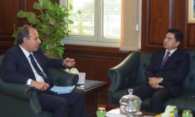 Mohamed Sultan Alexandria Governor during his meeting with Xu Nanshan China's Consul General in Alexandria - File Photo
