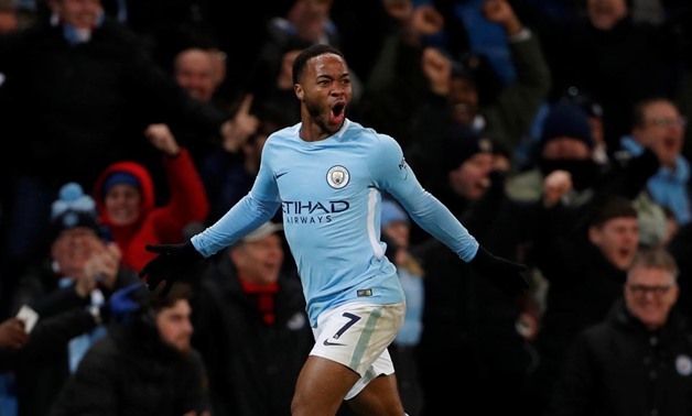 November 29, 2017 Manchester City's Raheem Sterling celebrates scoring their second goal Action Images via Reuters/Lee Smith

