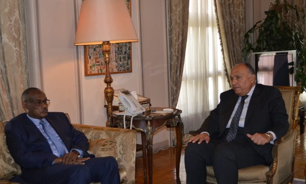 Egyptian Minister of Foreign affairs Sameh Shoukry during meeting his Sudanese counterpart el-Dardiri Mohamed Ahmed in Cairo, Tuesday May 29 – Press Photo 