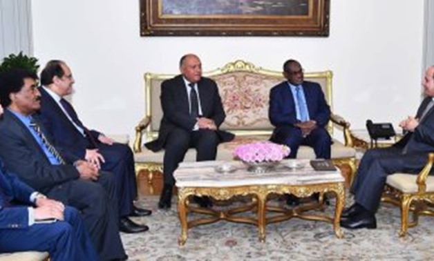 President Abdel Fath al-Sisi during meeting Sudanese foreign minister el-Dardiri Mohamed Ahmed in Cairo, Tuesday May 29 – Press Photo 