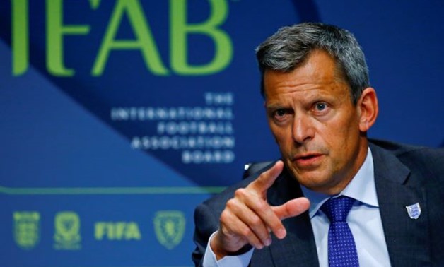 FILE PHOTO: CEO Martin Glenn of the Football Association addresses a news conference after the 132nd Annual Meeting of the IFAB (International Football Association Board) at FIFA's headquarters in Zurich, Switzerland March 3, 2018. REUTERS/Arnd Wiegmann/F