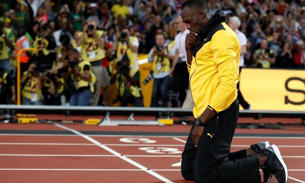 Athletics - World Athletics Championships - London Stadium, London, Britain – August 13, 2017. Usain Bolt of Jamaica during a lap of honour. REUTERS/Phil Noble
