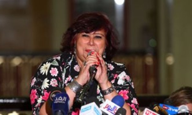 FILE - The famous Egyptian artist and head of Cairo Opera house Enas Abdel Dayem has been chosen as the new minister of Culture
