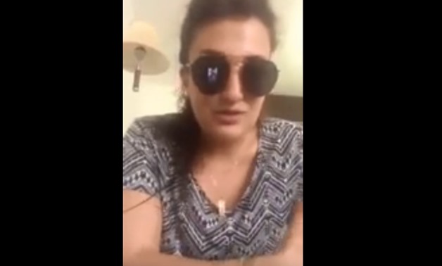 Egypt’s security forces arrested a Lebanese woman called Mona al-Mazbouh –  A screenshot from Youtube video
