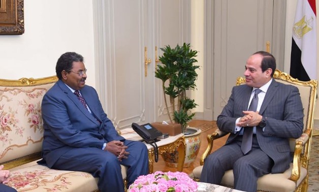 President Abdel Fatah al-Sisi meets with Sudanese Intelligence Chief Sudan’s intelligence chief Salah Abdallah Gosh- Press photo
