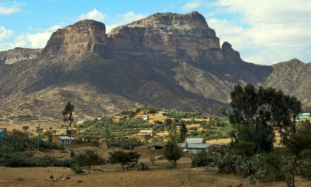 A general view taken on November 7, 2008 shows a village in the northeastern Ethiopian region of Irob Woreda at the foothill of the Ethiopia-Eritrea border

