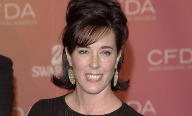 FILE PHOTO: Kate Spade arrives at the Council of Fashion Designers of America awards in New York on June 2, 2003, at the New York Public Library. REUTERS/Chip East