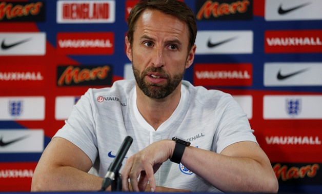 Soccer Football - FIFA World Cup - England Press Conference - Leeds, Britain - June 6, 2018 England manager Gareth Southgate during the press conference Action Images via Reuters/Carl Recine