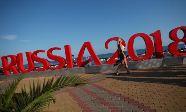 Soccer Football - World Cup - Sochi, Russia - June 12, 2018 General view of a World Cup sign in Sochi REUTERS/Hannah McKay