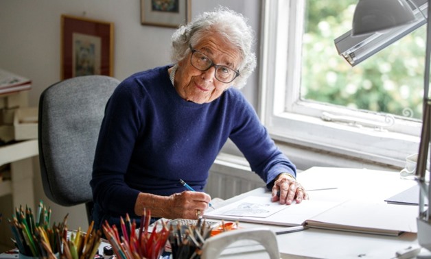 British author Judith Kerr, best known for the children's book "The Tiger Who Came To Tea", turns 95 this week-AFP / Tolga Akmen

