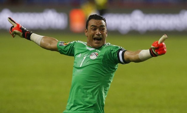 Stade de l'Amitie - Libreville, Gabon - 1/2/17 Egypt's Essam El-Hadary celebrates their first goal Reuters / Mike Hutchings Livepic 