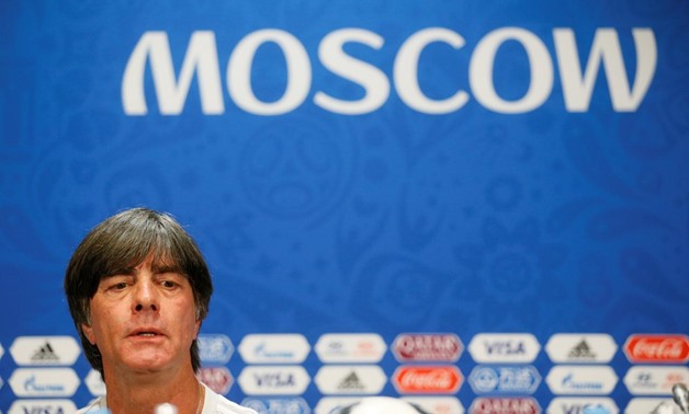 Soccer Football - World Cup - Germany Press Conference - Luzhniki Stadium, Moscow, Russia - June 16, 2018 Germany coach Joachim Low during the press conference REUTERS/Gleb Garanich
