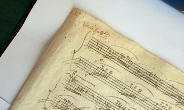 A manuscript of Mozart's "The Marriage of Figaro" may have failed to sell at auction in France, but the National Szechenyi Library in Budapest owns this original manuscript of Mozart's A major sonata, which it presented to the public in 2014-AFP/File / AT